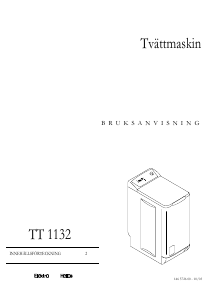 Bruksanvisning ElektroHelios TT1132 Tvättmaskin