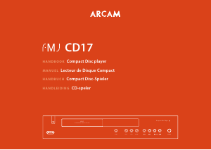 Mode d’emploi Arcam CD17 Lecteur CD