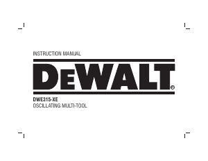 Handleiding DeWalt DWE315-XE Multitool