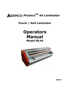 Handleiding Demco ML44 Phoenix 44 Lamineermachine
