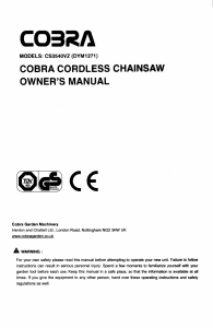 Handleiding Cobra CS3540VZ Kettingzaag