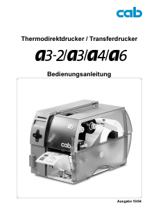 Bedienungsanleitung CAB A3-2 Etikettendrucker