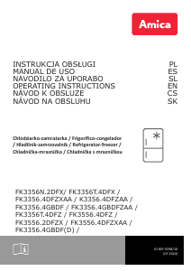 Priročnik Amica FK3556.2DFZX Hladilnik in zamrzovalnik