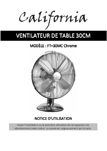 Mode d’emploi California FT-30MC Ventilateur