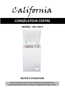 Mode d’emploi California BE1-100-4 Congélateur
