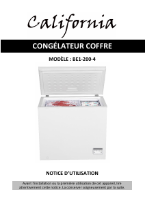 Mode d’emploi California BE1-200-4 Congélateur