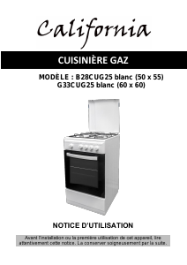 Mode d’emploi California B28CUG25 Cuisinière