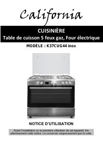 Mode d’emploi California K37CUG44 Cuisinière