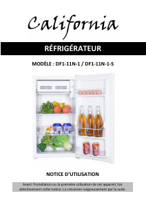 Mode d’emploi California DF1-11N-1 Réfrigérateur
