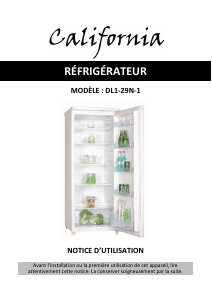 Mode d’emploi California DL1-29-1 Réfrigérateur