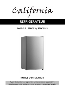 Mode d’emploi California TTDC93-S Réfrigérateur