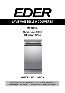 Mode d’emploi Eder QQQ17LV25 Lave-vaisselle