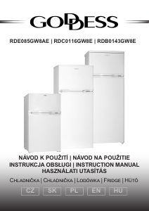 Használati útmutató Goddess RDB0143GW8E Hűtő és fagyasztó