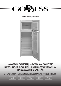 Használati útmutató Goddess RDD0144GW8AE Hűtő és fagyasztó
