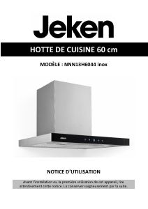 Mode d’emploi Jeken NNN13H6044 Hotte aspirante