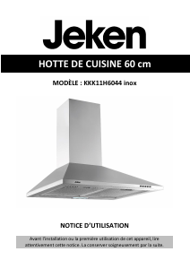 Mode d’emploi Jeken KKK11H6044 Hotte aspirante