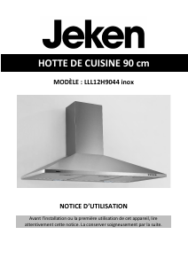 Mode d’emploi Jeken LLL12H9044 Hotte aspirante