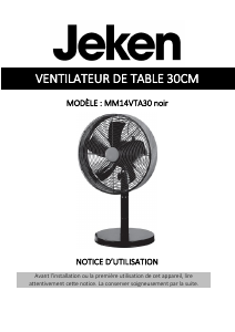 Mode d’emploi Jeken MM14VTA30 Ventilateur
