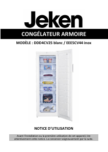 Mode d’emploi Jeken EEE5CV44 Congélateur
