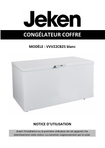 Mode d’emploi Jeken VVV22CB25 Congélateur