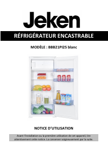 Mode d’emploi Jeken BBB21PI25 Réfrigérateur