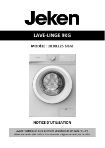 Mode d’emploi Jeken JJJ10LL25 Lave-linge