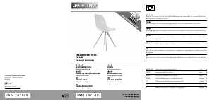 Manuál Livarno IAN 287149 Židle