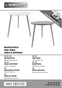 Manual Livarno IAN 285102 Mesa de apoio