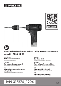Mode d’emploi Parkside IAN 317674 Perceuse visseuse
