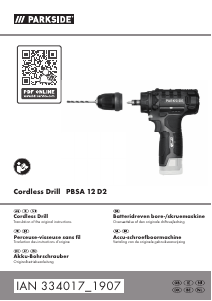 Mode d’emploi Parkside IAN 334017 Perceuse visseuse