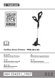 Bruksanvisning Parkside IAN 334231 Grästrimmer
