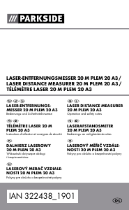 Bruksanvisning Parkside IAN 322438 Laseravståndsmätare