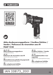 Bedienungsanleitung Parkside IAN 338173 Poliermaschine