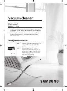 Manual Samsung VS20A95823W Vacuum Cleaner