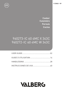 Mode d’emploi Valberg IC 60 4MC W 343 C Cuisinière
