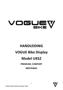 Handleiding Vogue UKS2 Fietscomputer
