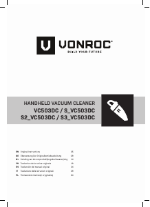 Bruksanvisning Vonroc VC503DC Handdammsugare