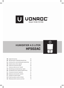 Bruksanvisning Vonroc HF502AC Luftfuktare