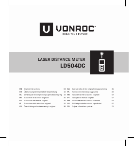 Brugsanvisning Vonroc LD504DC Laser afstandsmåler
