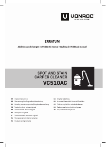 Bedienungsanleitung Vonroc VC510AC Dampfreiniger