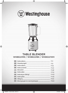 Manual Westinghouse WKBE221RD Liquidificadora