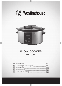Bruksanvisning Westinghouse WKSC065 Slow cooker