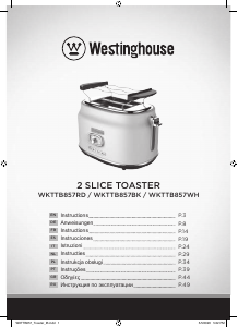 Manual Westinghouse WKTTB857BK Torradeira