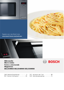 Mode d’emploi Bosch BEL554MB0 Micro-onde