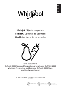 Priručnik Whirlpool WHK 26362 XP4E Frižider – zamrzivač