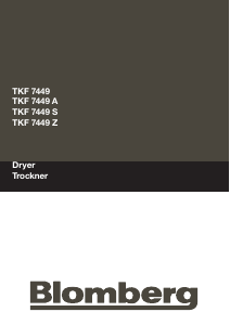 Bedienungsanleitung Blomberg TKF 7449 S Trockner
