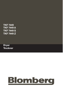 Manual Blomberg TKF 7449 Z Dryer