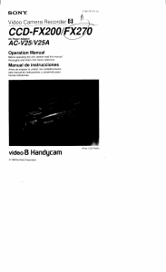 Manual de uso Sony CCD-FX270F Videocámara