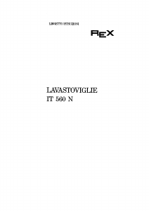 Manuale Rex IT560N Lavastoviglie