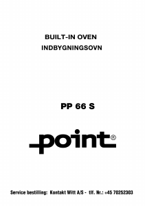 Brugsanvisning Point PP66S Ovn